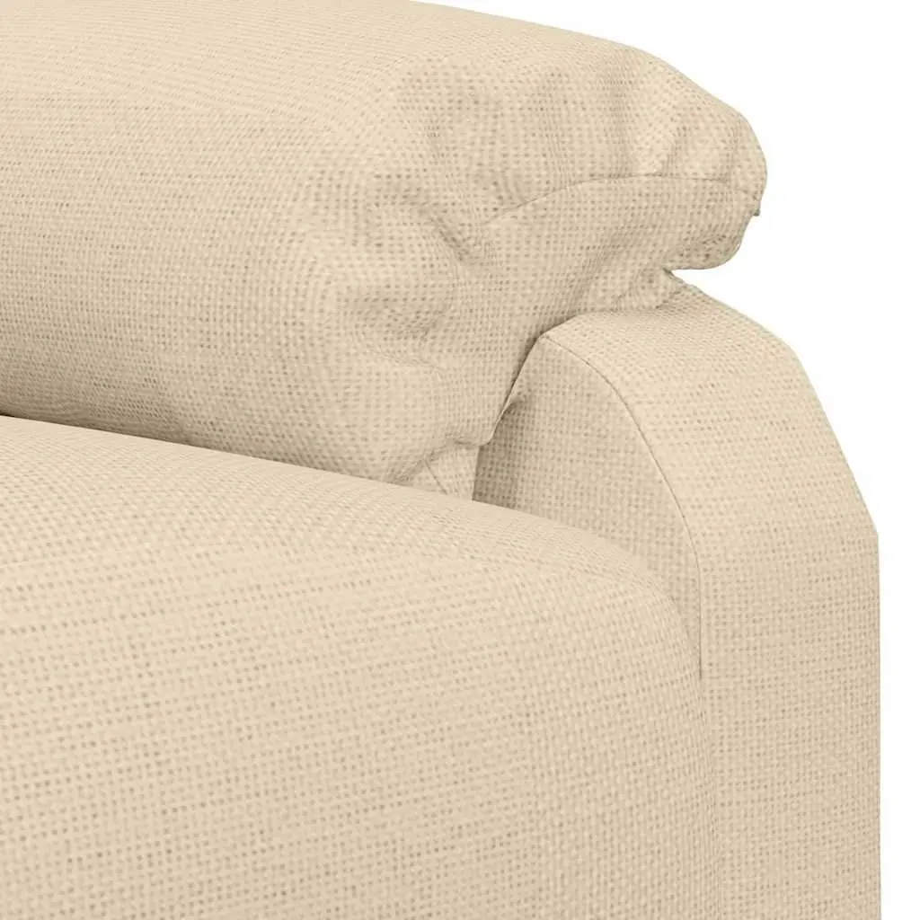 Cream Fabric Electric Massage Chair