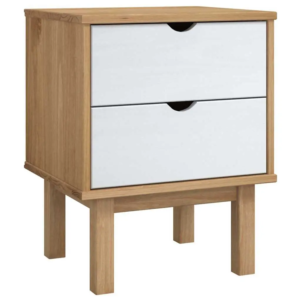 Scandinavian-Style Bedside Cabinet with Storage Drawers