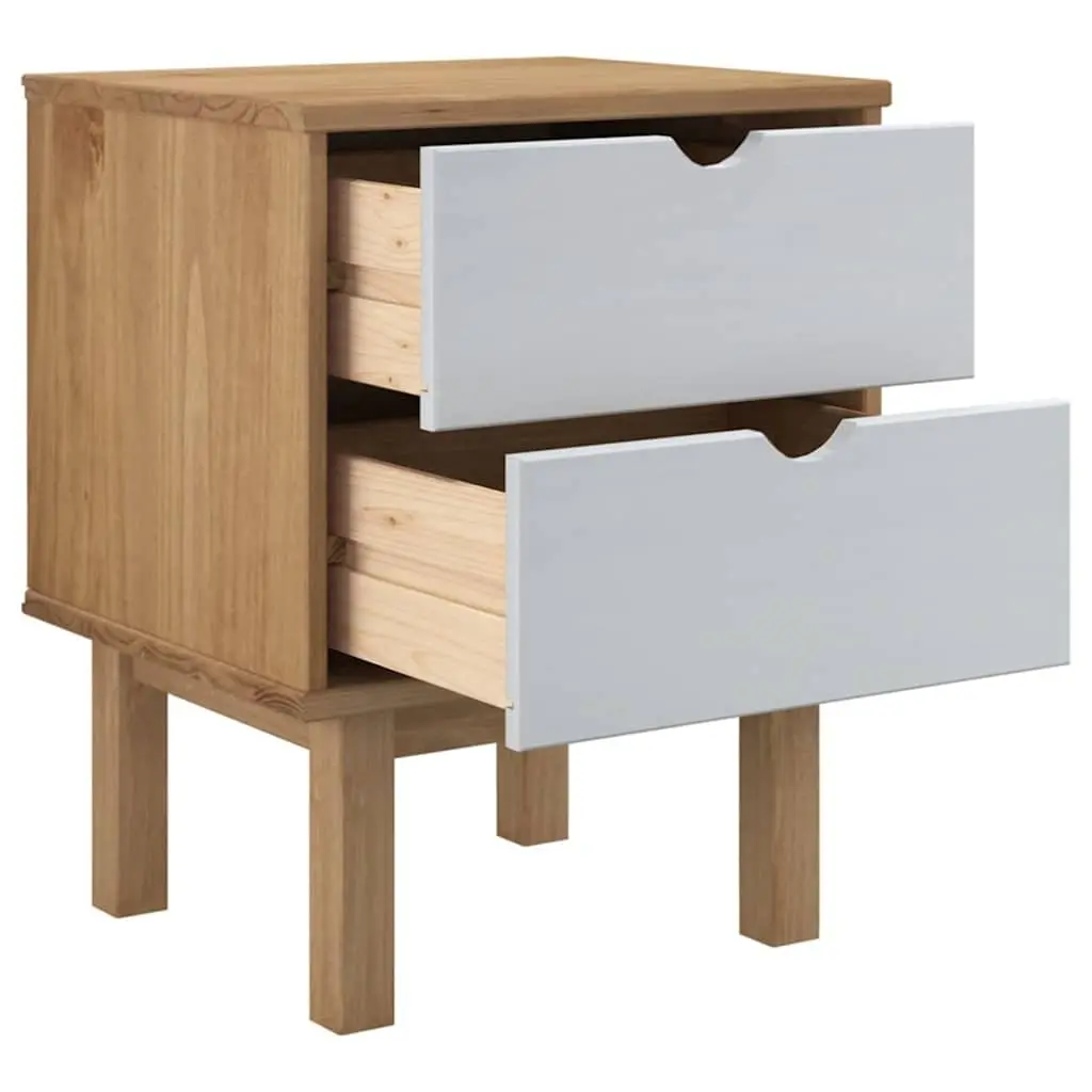 Scandinavian-Style Bedside Cabinet with Storage Drawers