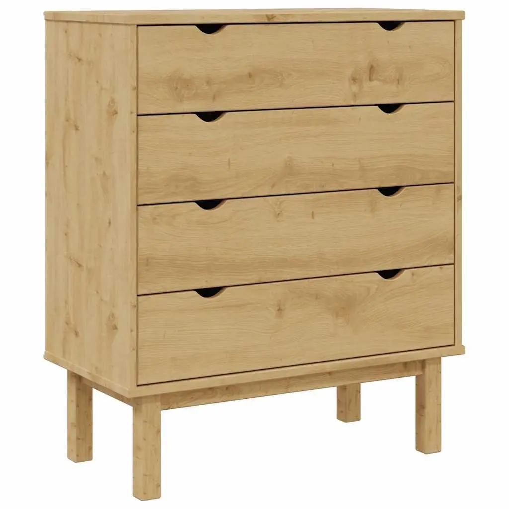 Solid Pine Drawer Cabinet with 4 Spacious Drawers