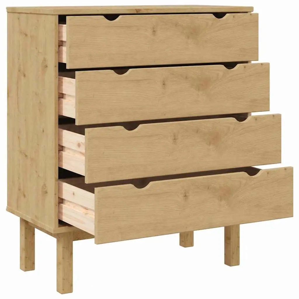 Solid Pine Drawer Cabinet with 4 Spacious Drawers