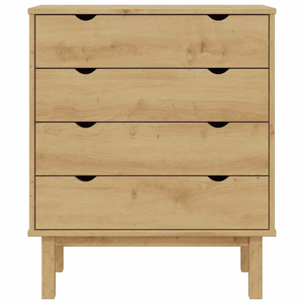 Solid Pine Drawer Cabinet with 4 Spacious Drawers