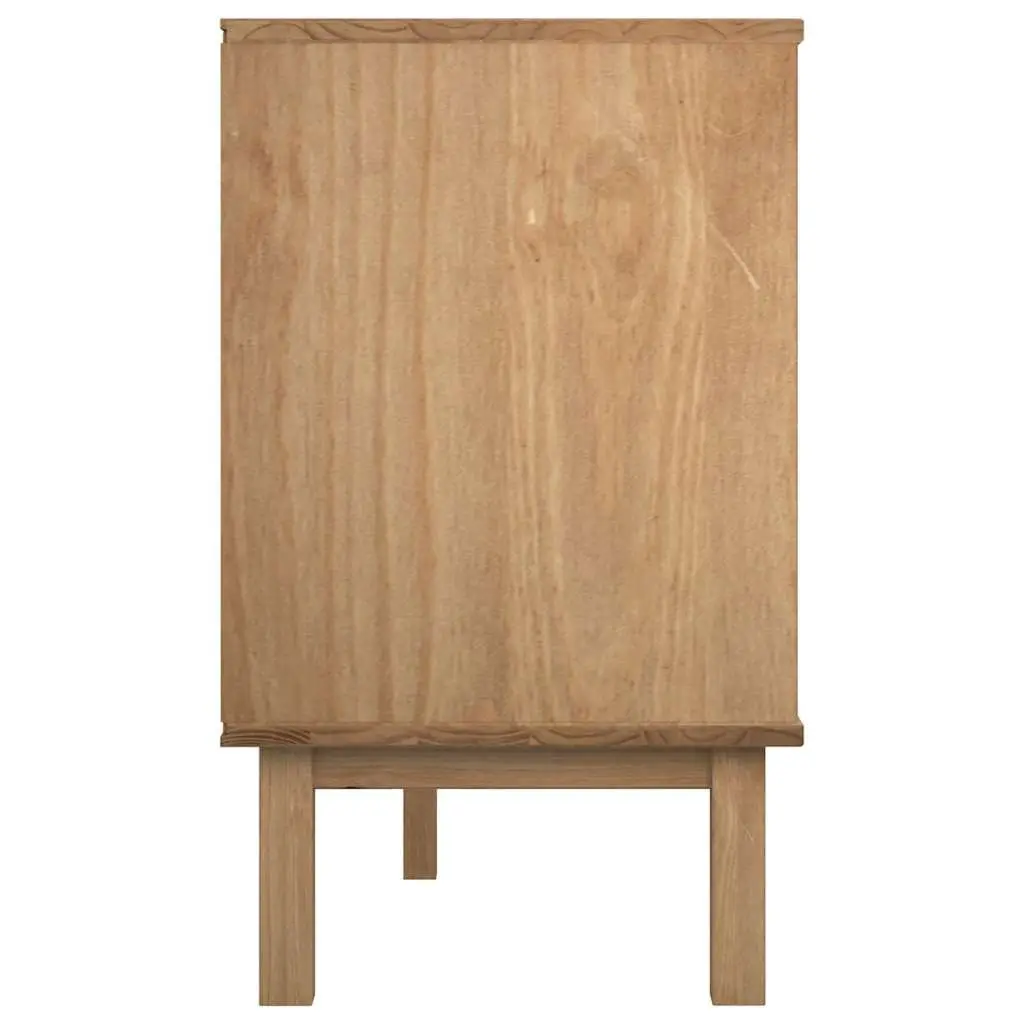 Drawer Cabinet 6 Drawers Solid Pine Wood Storage Chest Brown Scandinavian Style