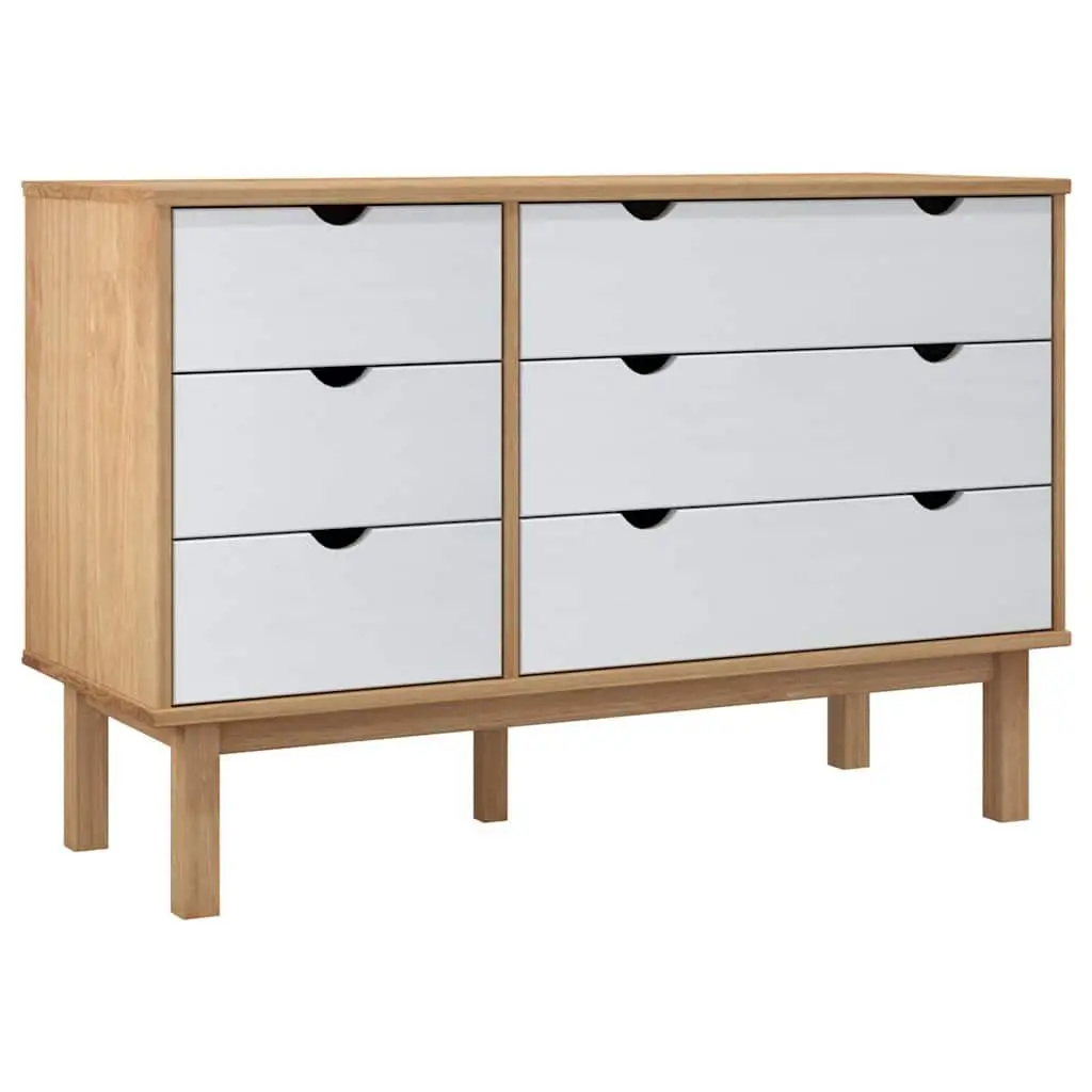 Scandinavian Style 6-Drawer Wooden Cabinet for Storage