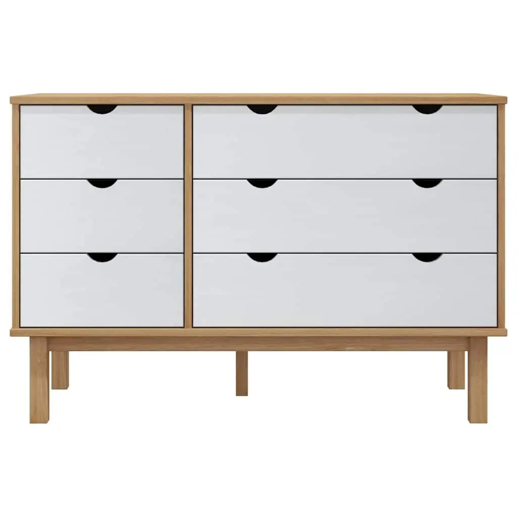 Scandinavian Style 6-Drawer Wooden Cabinet for Storage