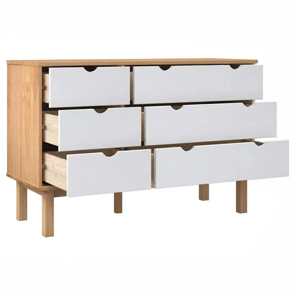 Scandinavian Style 6-Drawer Wooden Cabinet for Storage