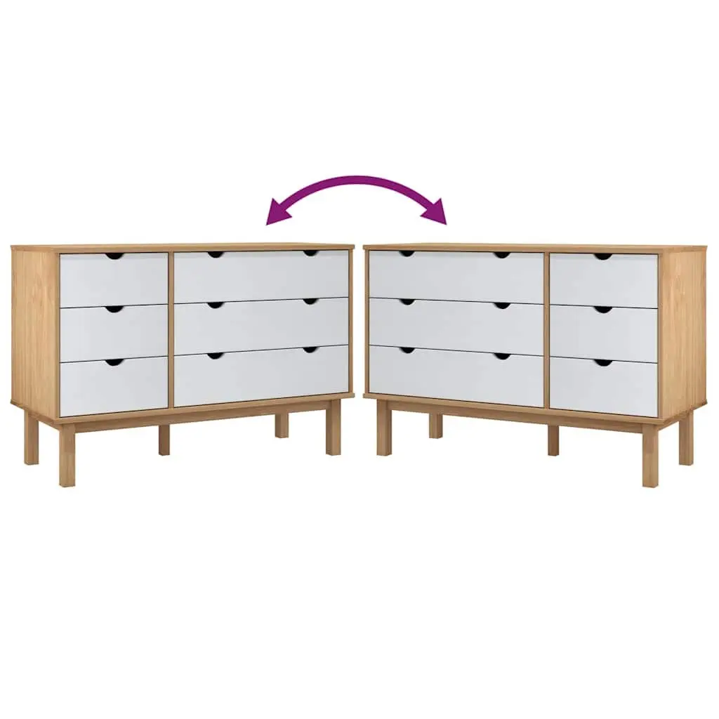 Scandinavian Style 6-Drawer Wooden Cabinet for Storage