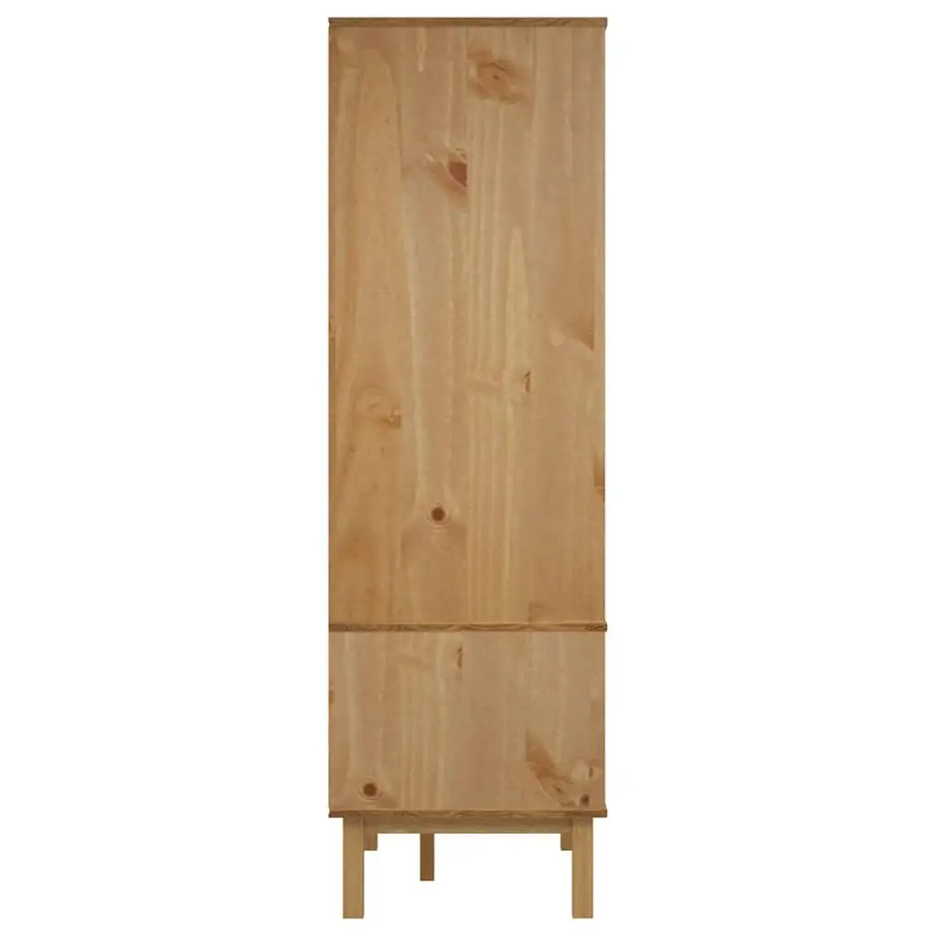 Wooden Wardrobe Storage Cabinet 76.5x53x172cm Solid Pine Scandinavian Design
