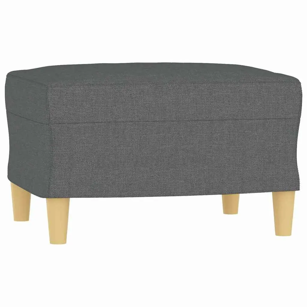 Footstool Fabric Dark Grey 60x50x41 cm