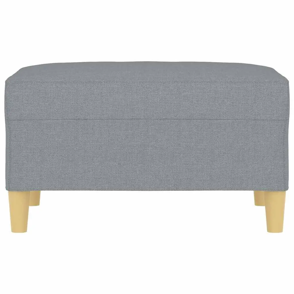 Light Grey Fabric Footstool 70x55x41cm Modern Ottoman