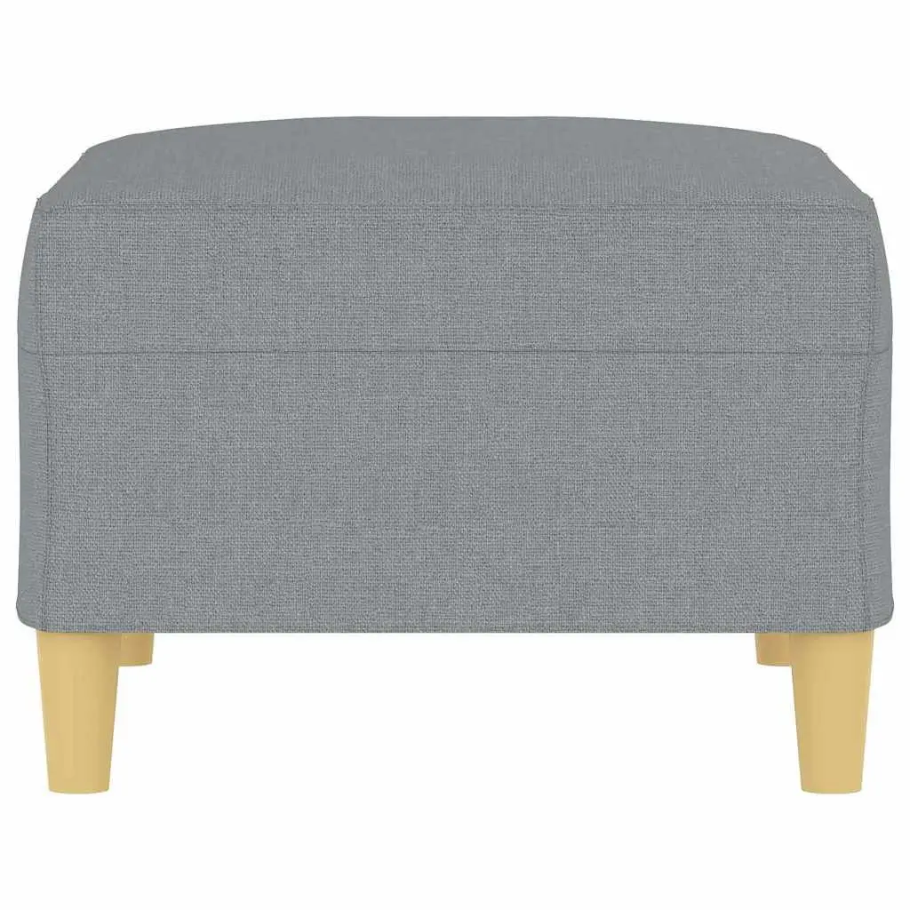 Light Grey Fabric Footstool 70x55x41cm Modern Ottoman