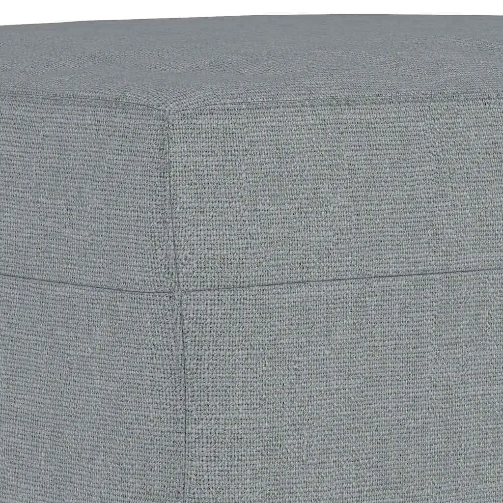 Light Grey Fabric Footstool 70x55x41cm Modern Ottoman