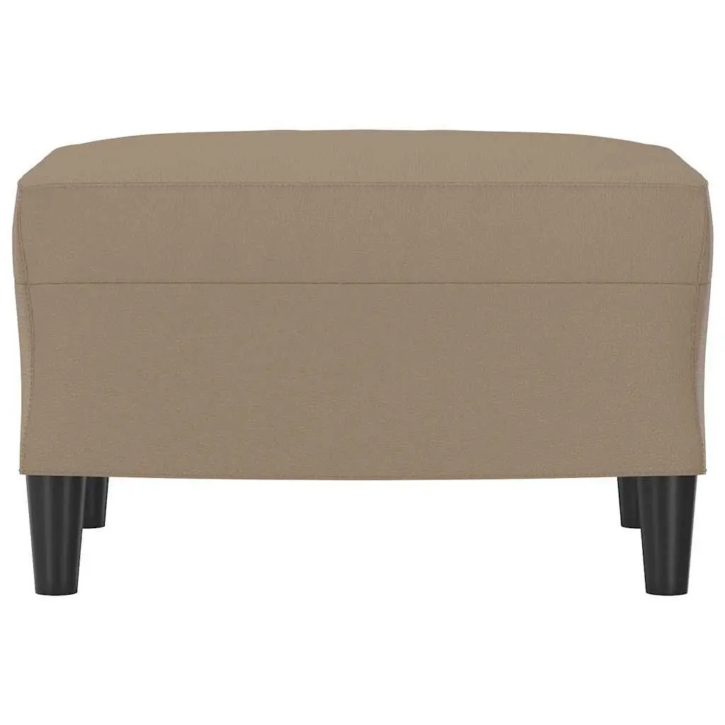 Footstool Brown Faux Leather Foot Rest Ottoman Lounge Furniture Compact Living
