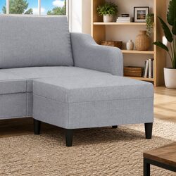 Compact Grey Footstool 70x55x41cm for Modern Spaces