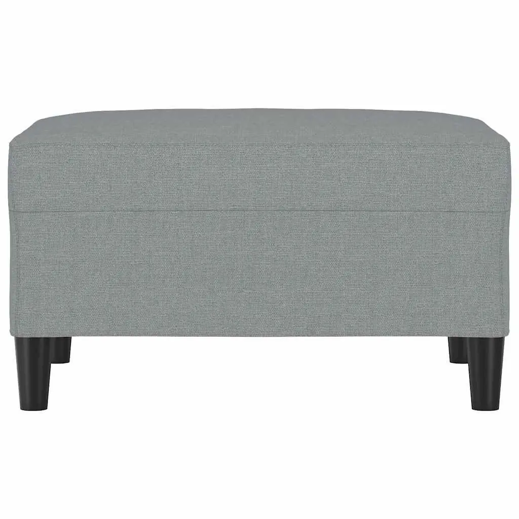 Footstool Grey 70x55x41cm Fabric Resting Stool Compact Living Room Furniture