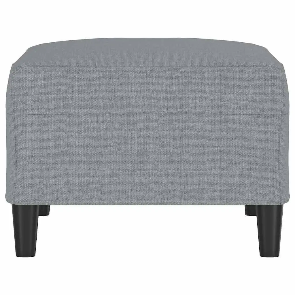 Footstool Grey 70x55x41cm Fabric Resting Stool Compact Living Room Furniture