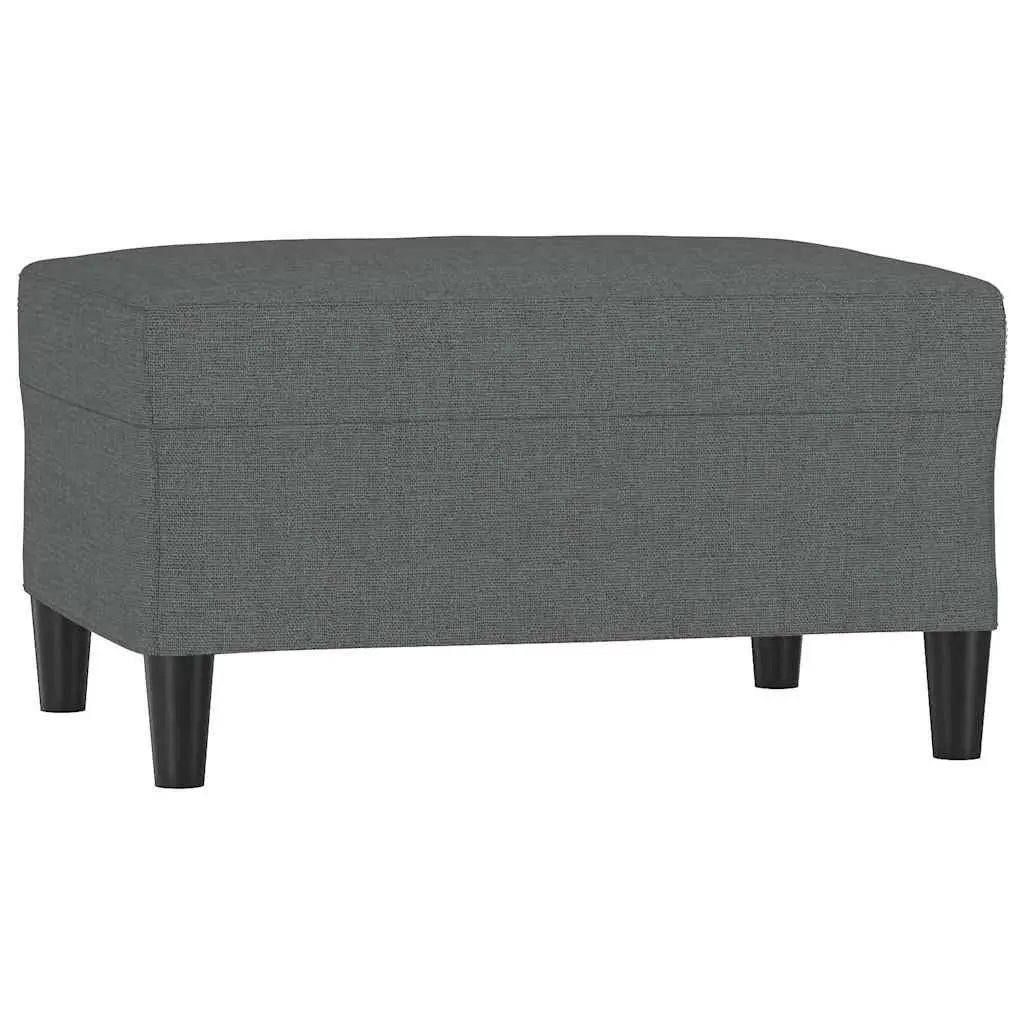Footstool Plywood Dark Grey Fabric 70L x 55W x 41H cm