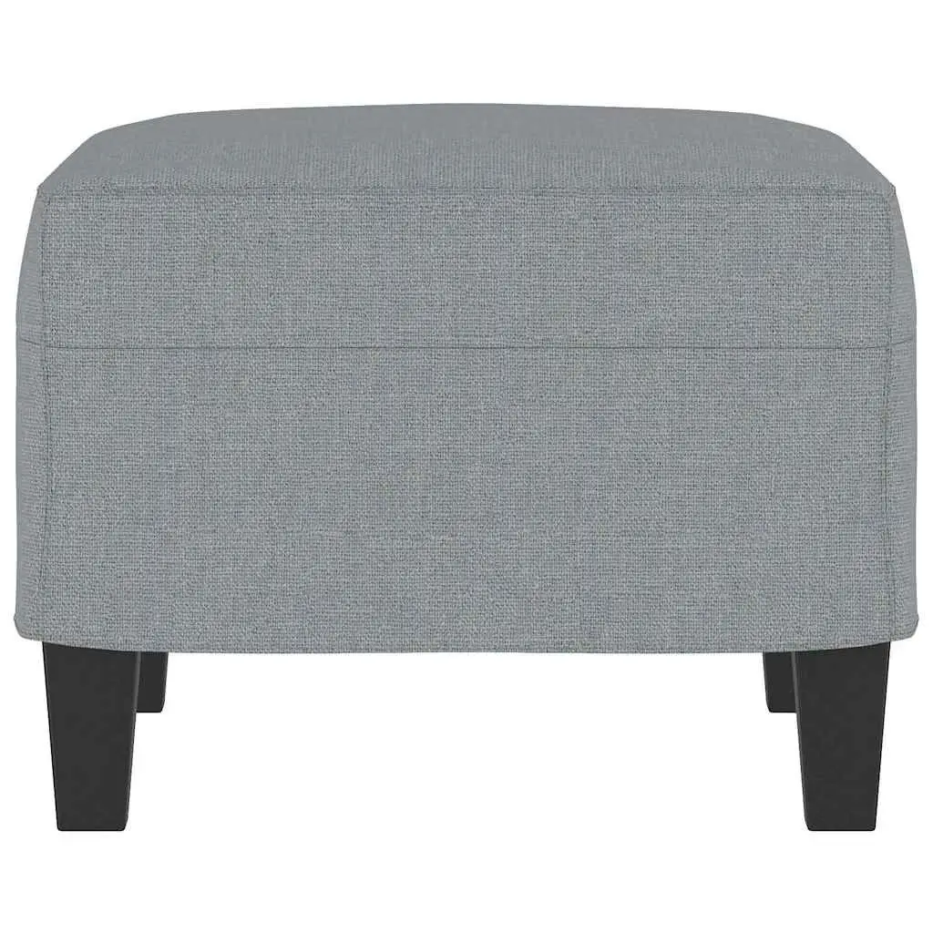 Light Grey Fabric Ottoman Footstool for Home Use