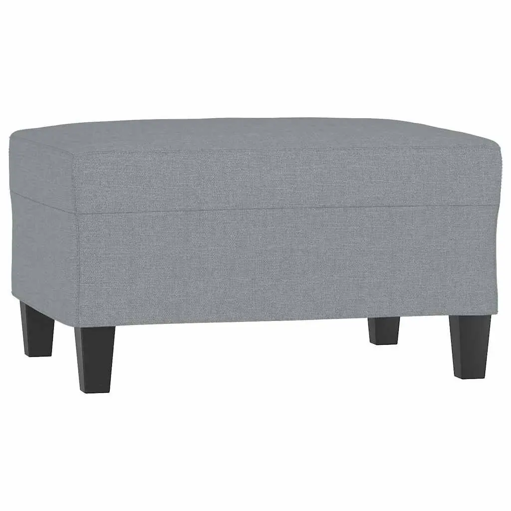 Light Grey Ottoman Footstool with Sturdy Build