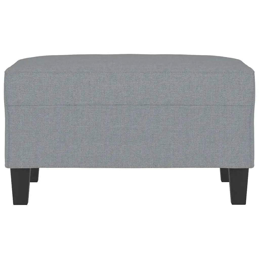 Light Grey Ottoman Footstool with Sturdy Build