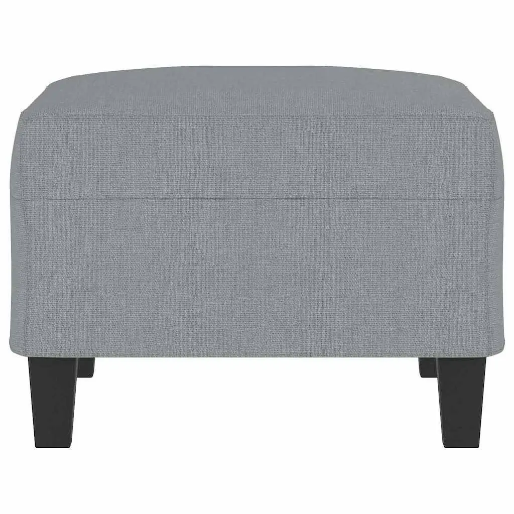 Light Grey Ottoman Footstool with Sturdy Build