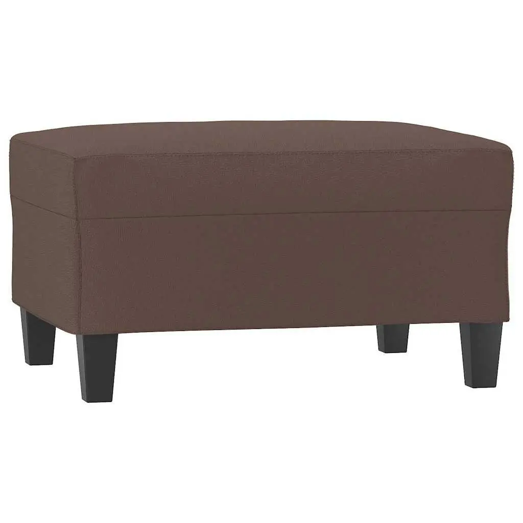Footstool Faux Leather 70x55x41 cm Brown