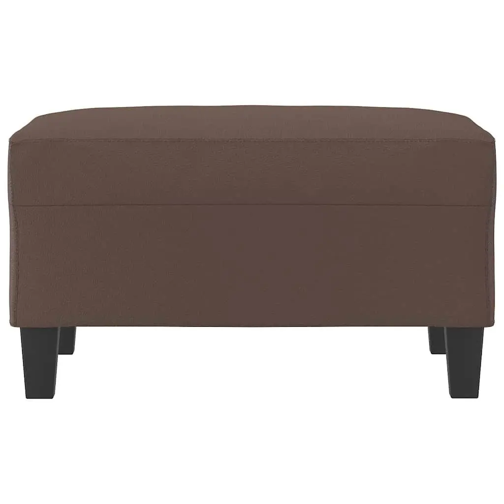 Footstool Faux Leather 70x55x41 cm Brown
