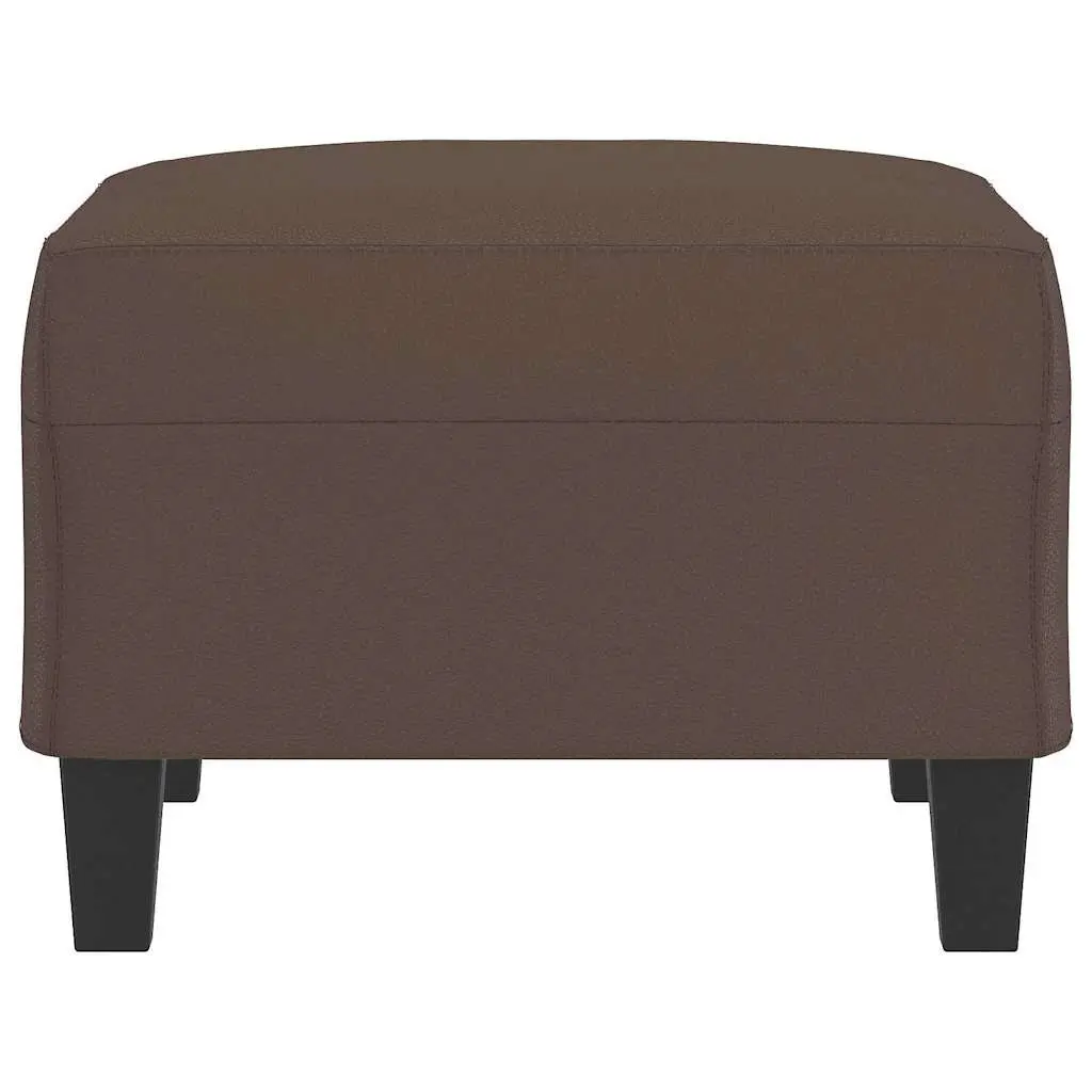 Footstool Faux Leather 70x55x41 cm Brown