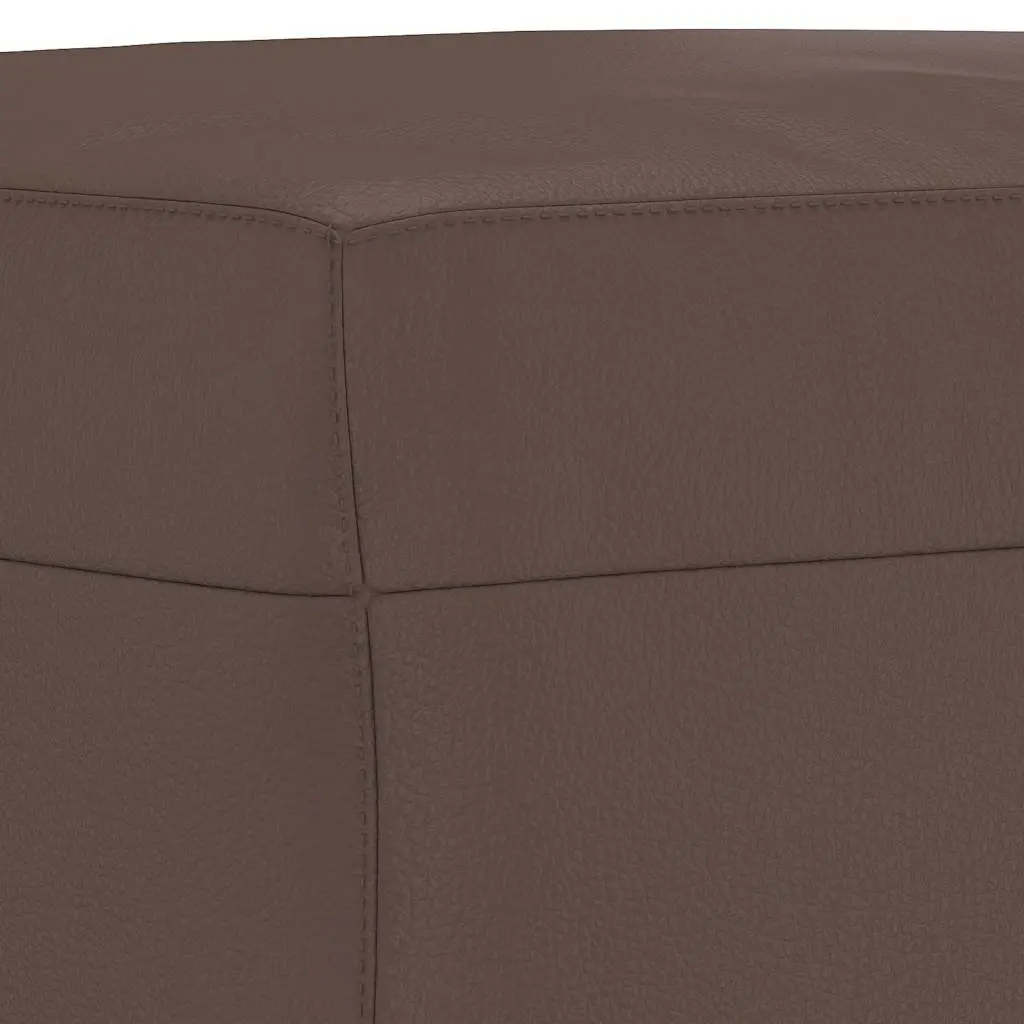 Footstool Faux Leather 70x55x41 cm Brown