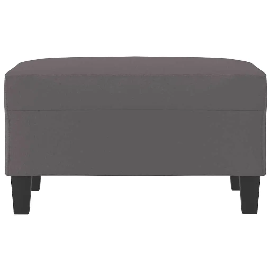 Footstool Faux Leather 70x55x41 cm Grey Compact Modern