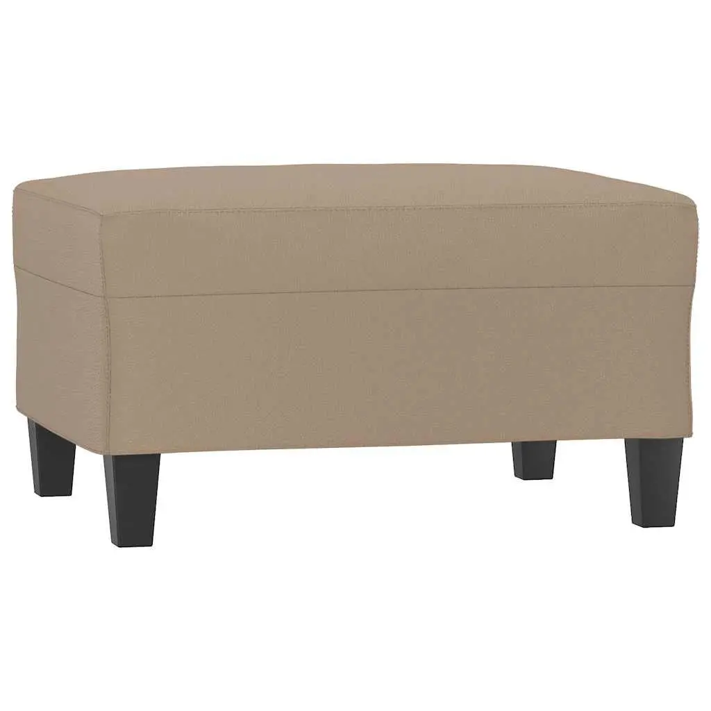 Footstool Faux Leather Compact Brown Plywood 70 x 55 x 41 cm