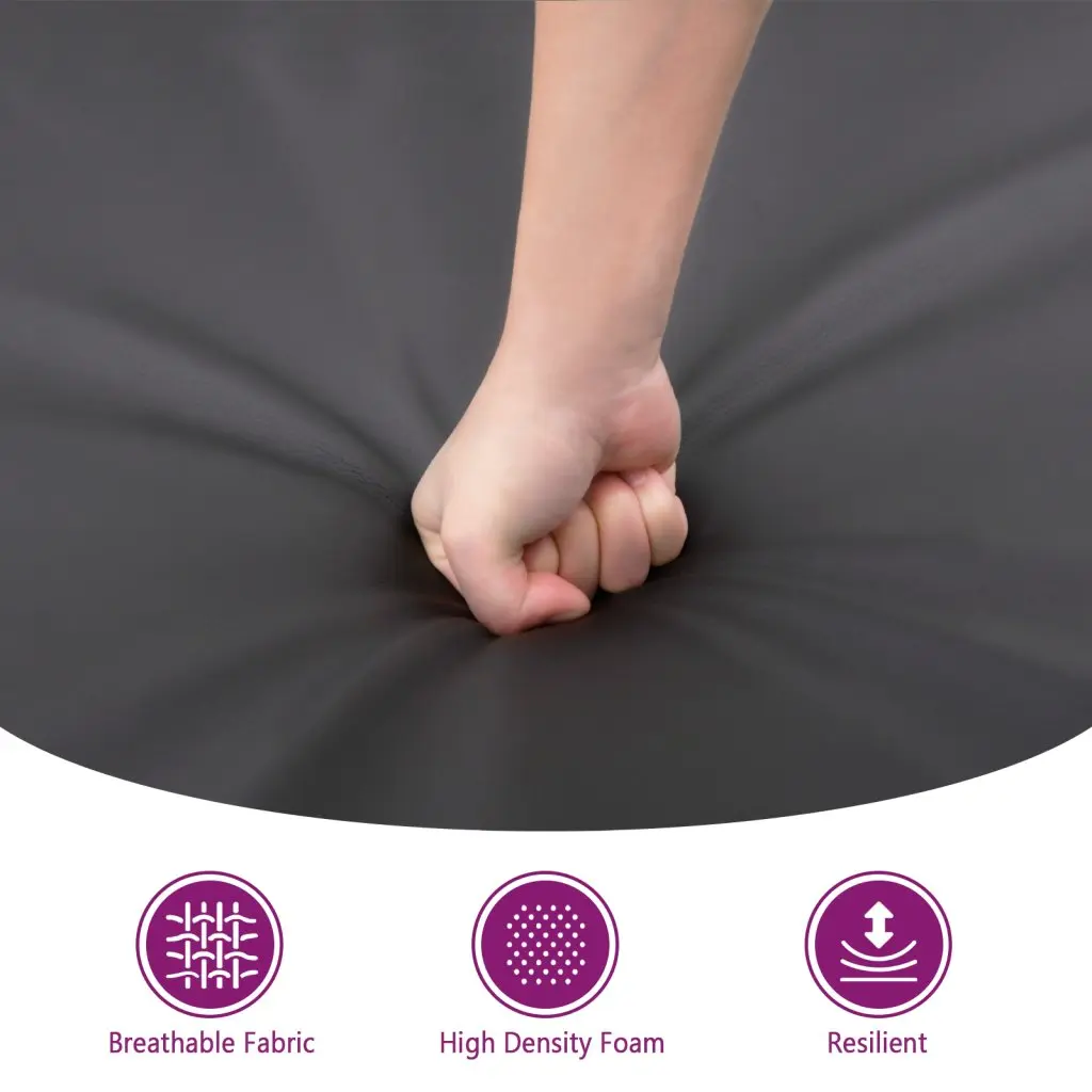 Footstool Faux Leather Compact Brown Plywood 70 x 55 x 41 cm