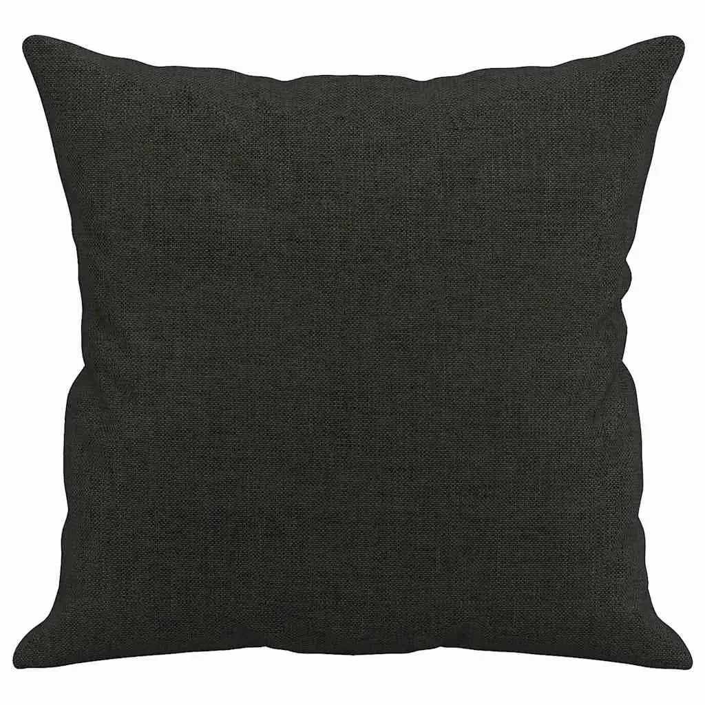 Square Cushions Black Throw Pillows 40x40cm Decorative Set of 2 for Sofa Couch