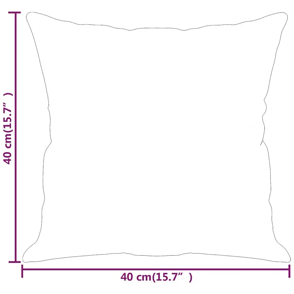 Square Cushions Black Throw Pillows 40x40cm Decorative Set of 2 for Sofa Couch