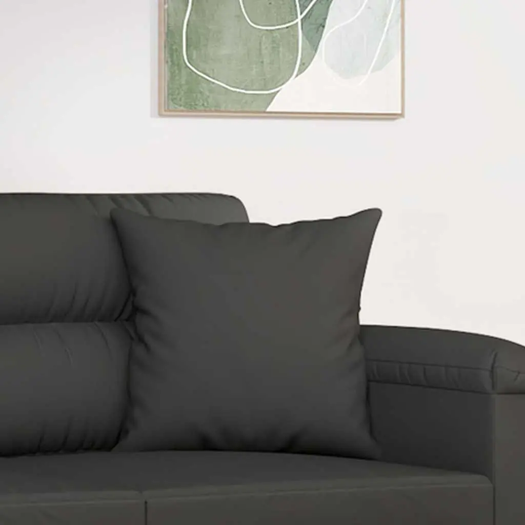 Grey Microfibre Throw Pillows 2 pcs 40x40 cm