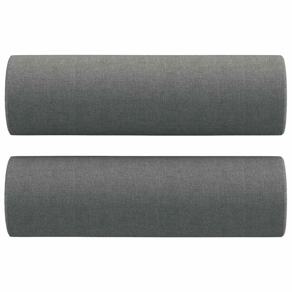 Grey Cylinder Throw Pillows with Zip Closure
