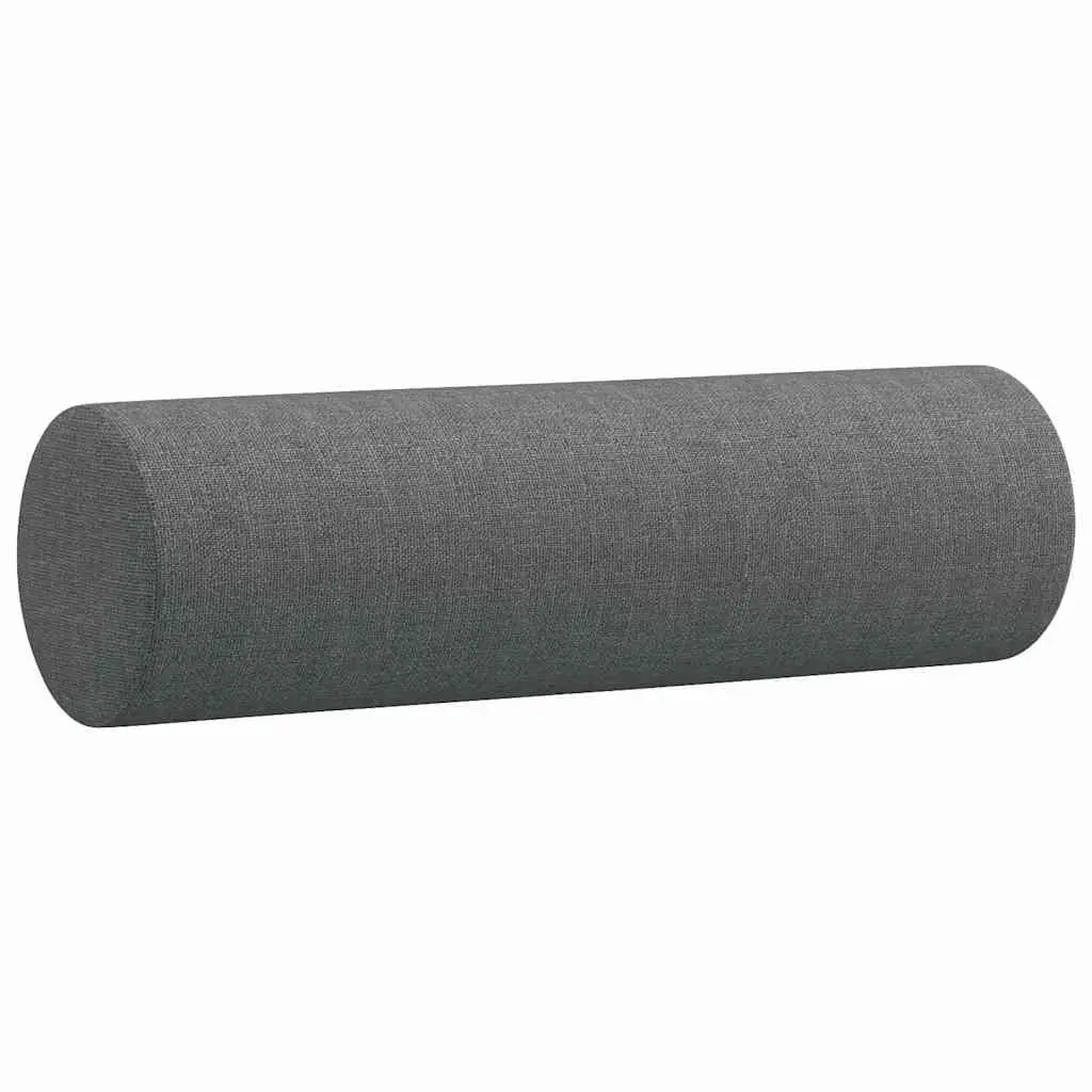 Grey Cylinder Throw Pillows with Zip Closure