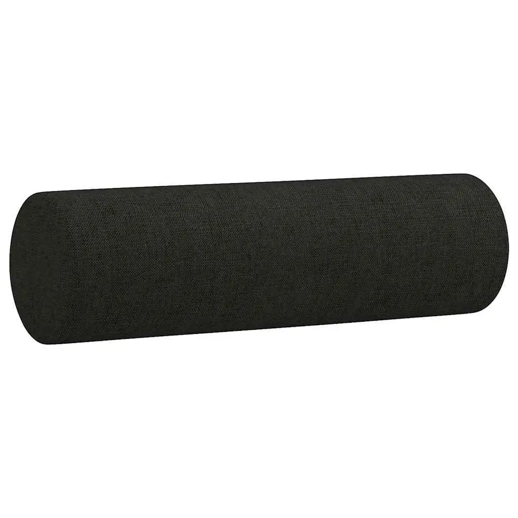 Black Cylinder Bolster Throw Pillow Covers 2 pcs