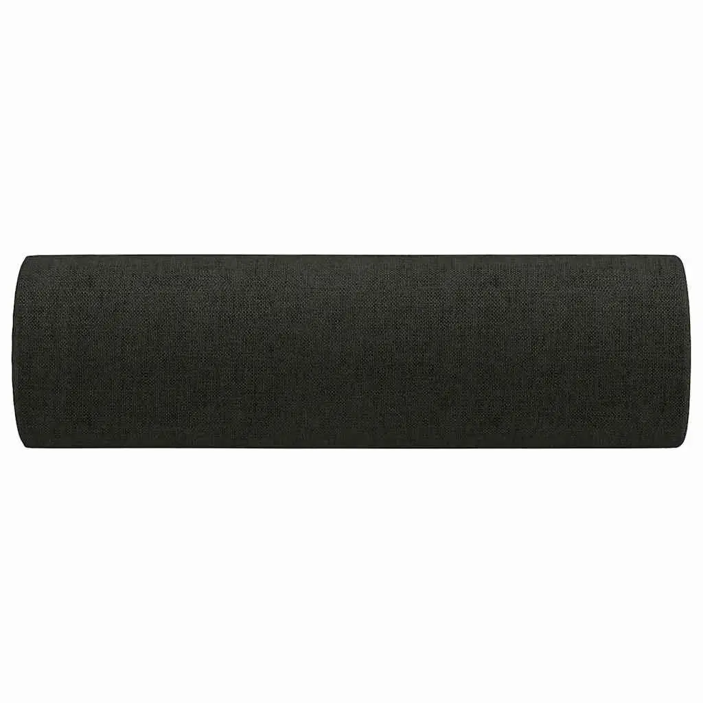 Black Cylinder Bolster Throw Pillow Covers 2 pcs