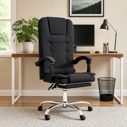 Ergonomic Black Massage Reclining Office Chair
