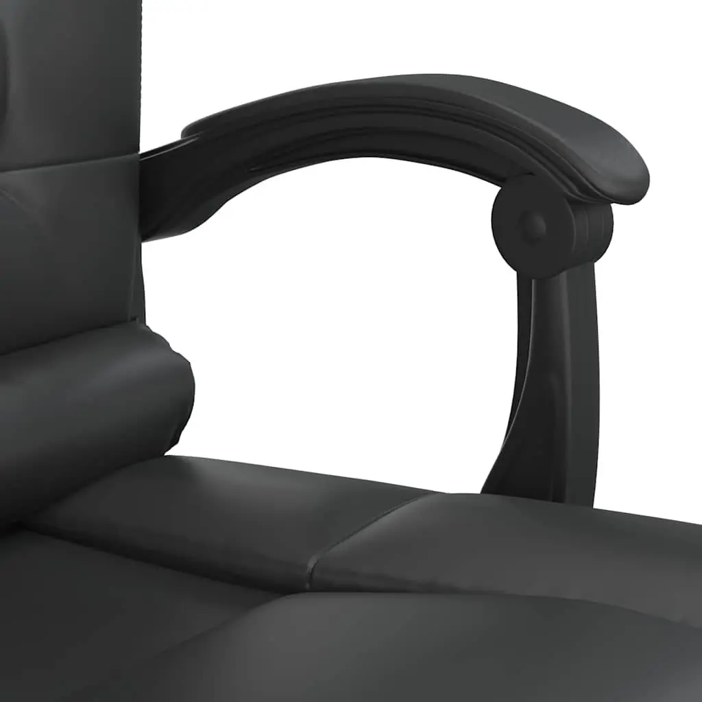 Massage Reclining Office Chair Faux Leather Black Ergonomic 360 Degree Swivel Height Adjustable