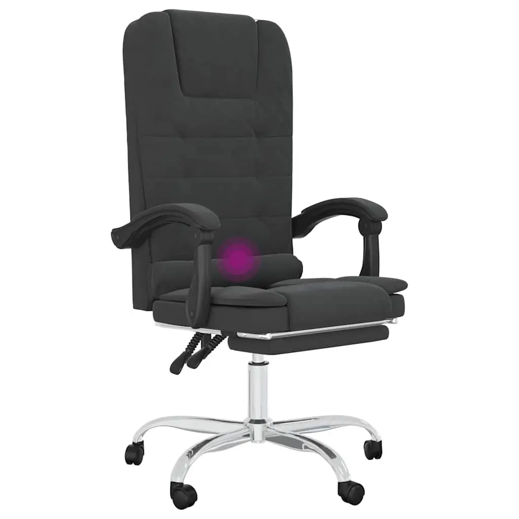 Massage Reclining Office Chair Faux Leather Black Ergonomic 360 Degree Swivel Height Adjustable