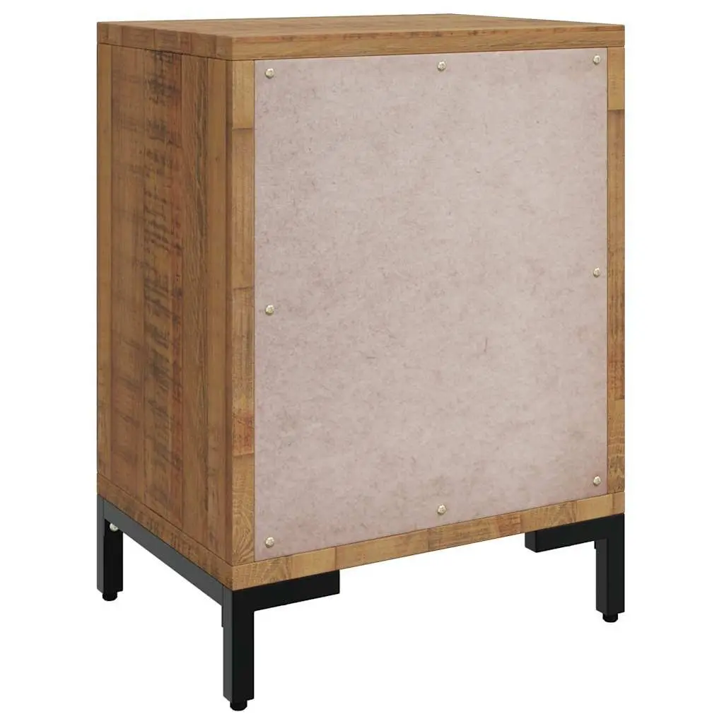 Solid Pinewood Bedside Cabinet with Vintage Style