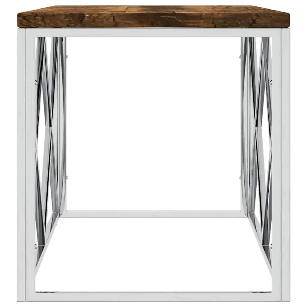 Coffee Table with Reclaimed Wood and Steel Frame