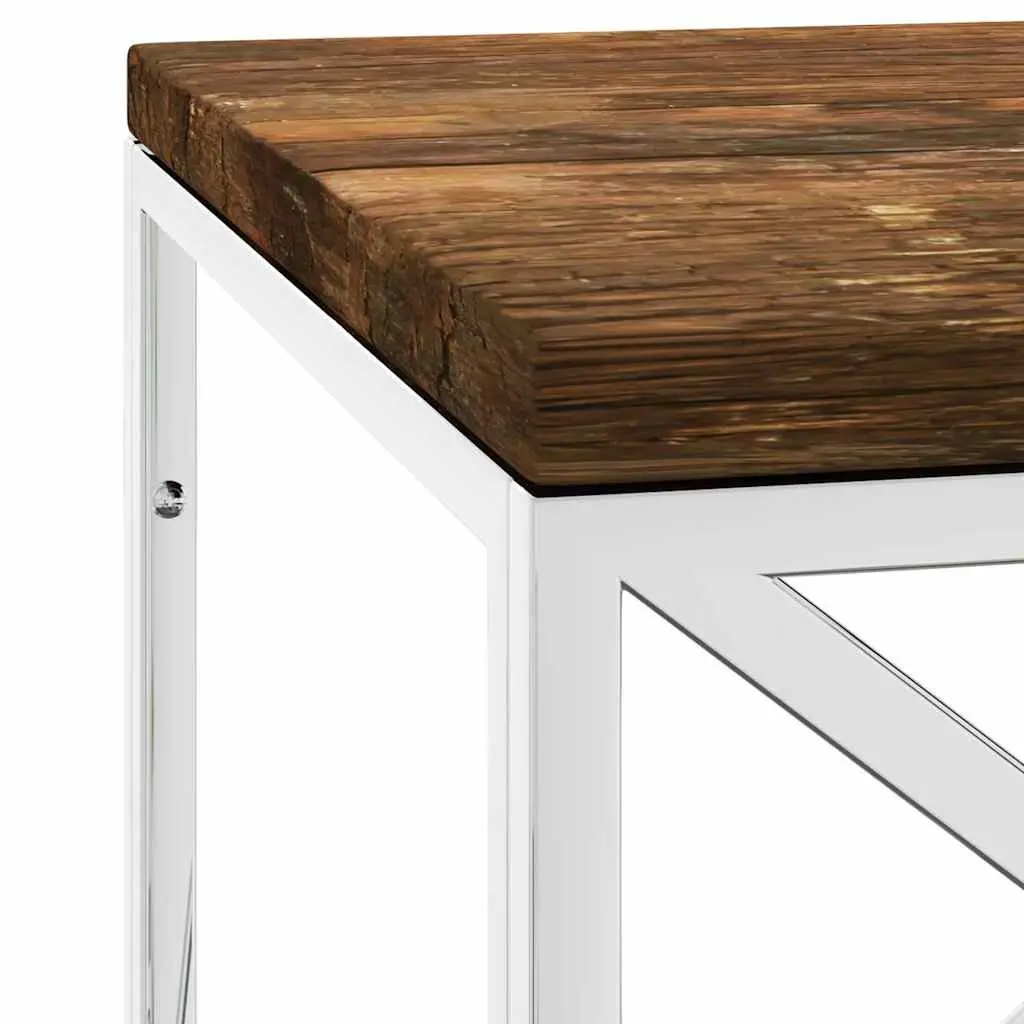 Coffee Table with Reclaimed Wood and Steel Frame