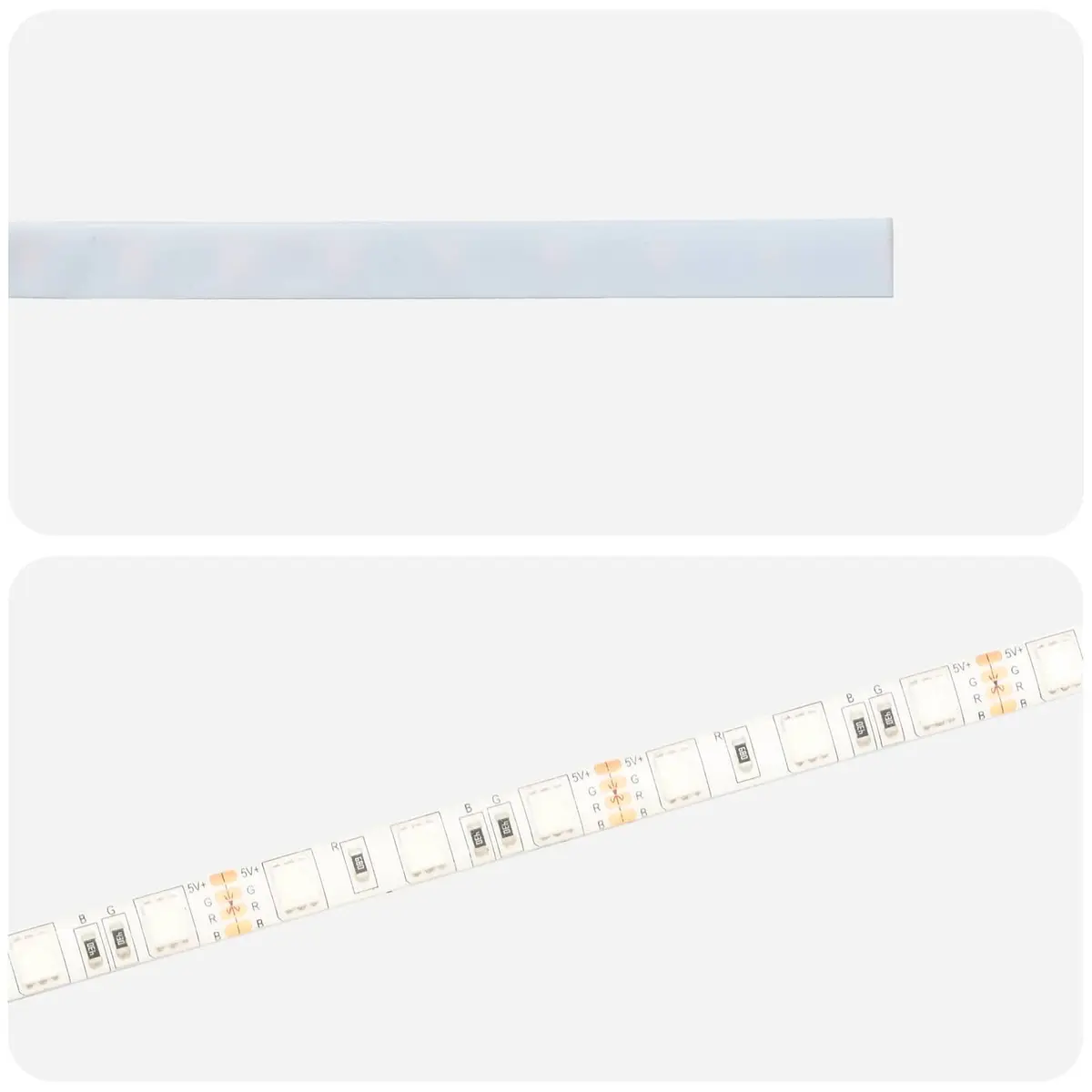 LED Strip Lights SMD5050 180 cm Black 2 pcs