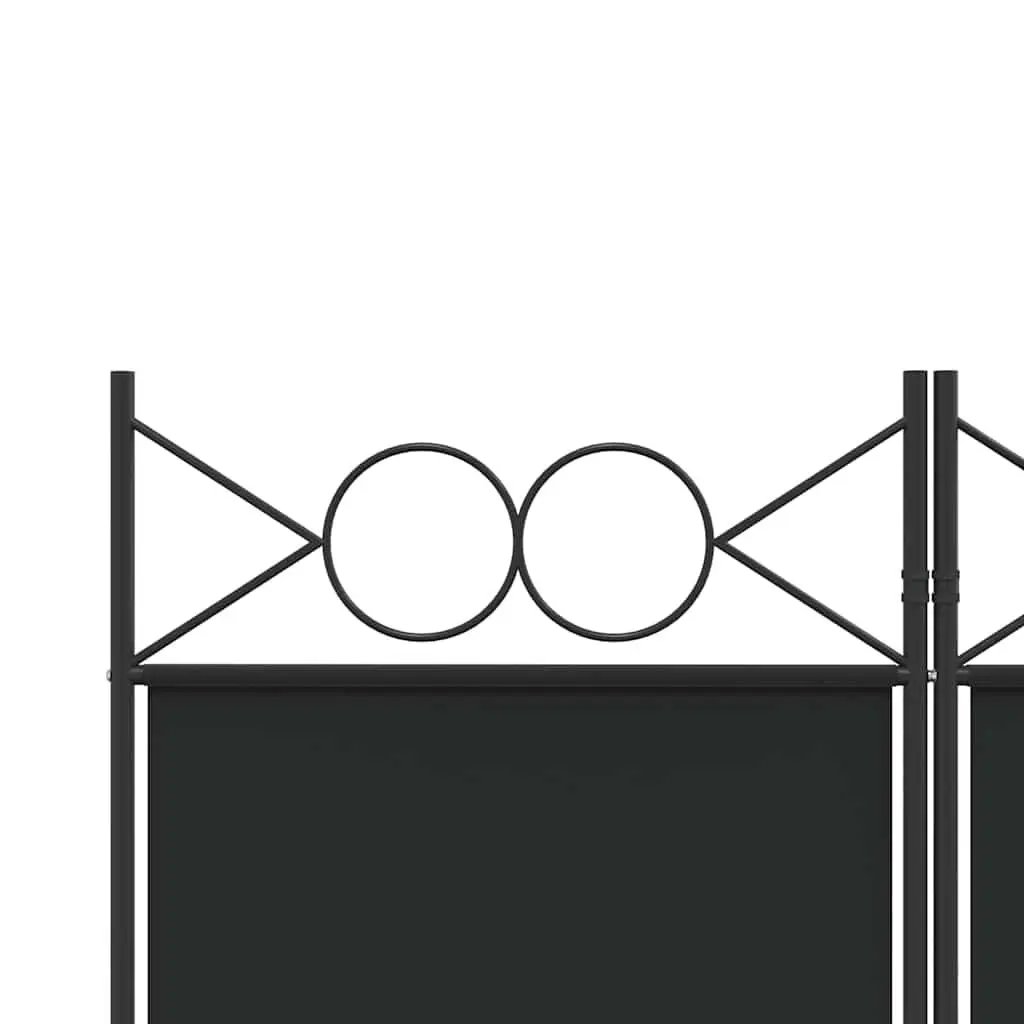6-Panel Room Divider Screen Folding Partition Privacy Separator Black 240x220cm