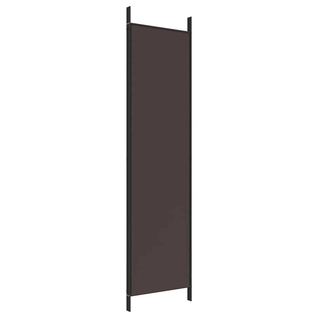Brown Fabric 3-Panel Room Divider Screen 150x200cm
