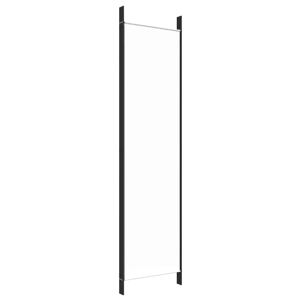 4-Panel White Fabric Room Divider Screen