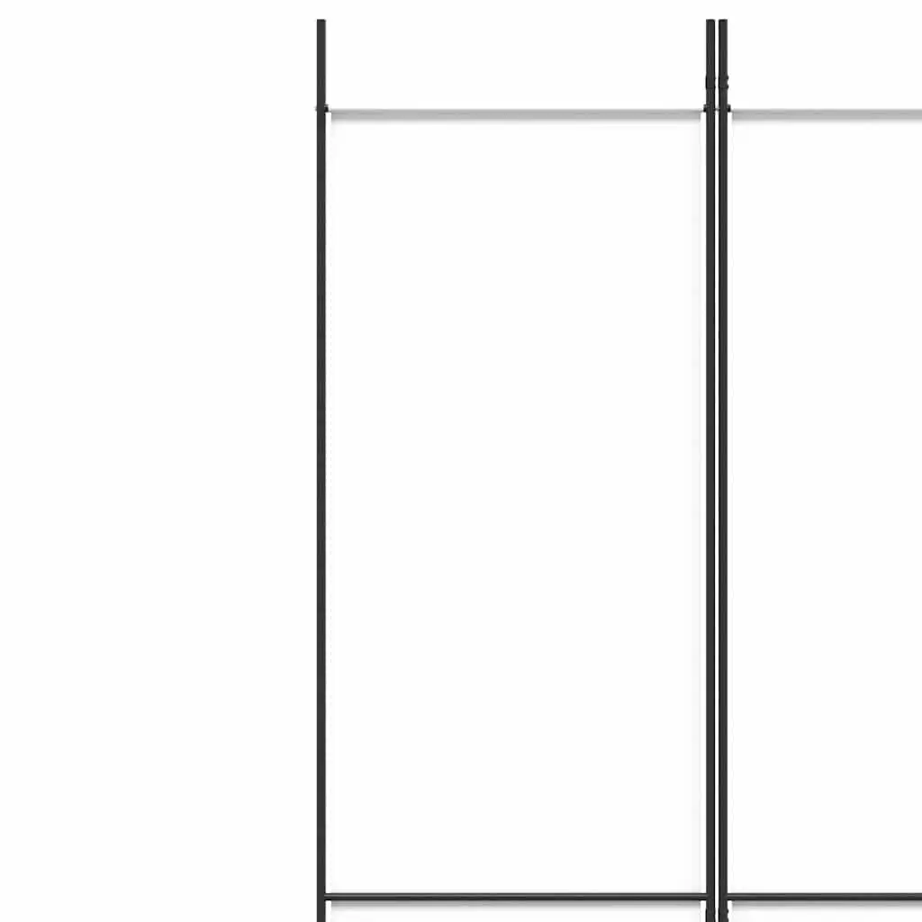 3-Panel Room Divider Fabric 150 x 220 cm White Foldable Privacy Partition